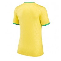 Camiseta Brasil Primera Equipación para mujer Mundial 2022 manga corta